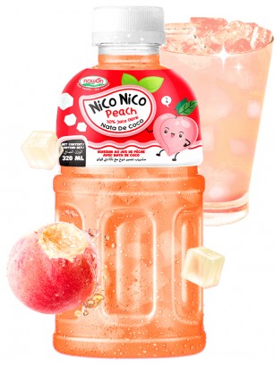 Bebida Nico Nico Mogu Melocotón Momo Toppings Jelly | + 30 Zumo | 320 ml.