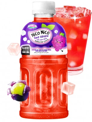 Bebida Nico Nico Mogu Uva Roja Toppings Jelly | + 30 Zumo | 320 ml.