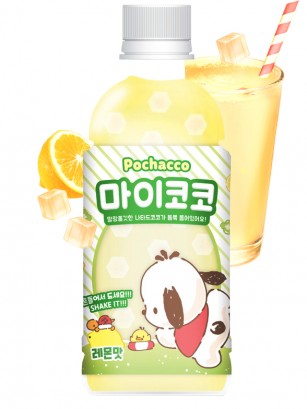 Bebida Coreana Pochacco Jelly de Limón | Sanrio 340 ml.