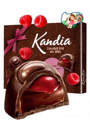 Bombones de Chocolate Intenso y Frambuesas | Kandia | 14 Unidades.