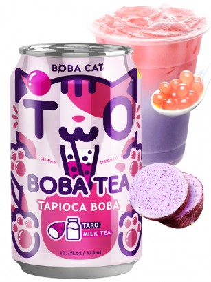 Bebida Bubble Milk Tea de Taro | Boba Cat 315 ml.