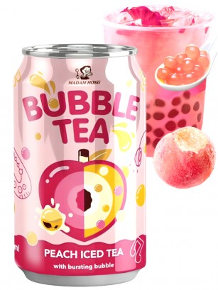 Bebida Bubble Tea de Melocotón 320 ml.