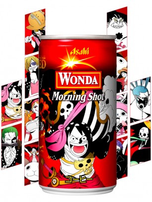 Café Latte Wonda Morning Shot | One Piece 12 Nuevos Diseños 185 grs.