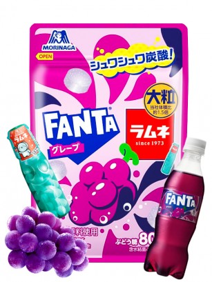 Caramelos Sparkling de Soda Ramune y Fanta de Uva | Morinaga 25 grs.