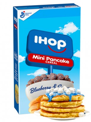 Cereales Mini Pancakes Sabor Sirope de Arandanos | IHOP 317 grs.