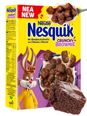 Cereales de Chocolate Nesquik Crunchy Brownie 300 grs.