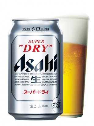 Cerveza Asahi Super Dry 339 ml.