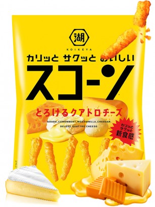 Snack estilo Cheetos de 4 Quesos | Koikeya 78 grs.