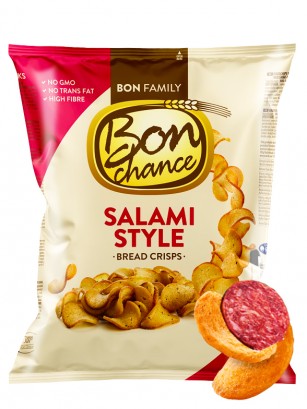 Chips de Pan Crujiente Estilo Salami | Bon Chance 120 grs.