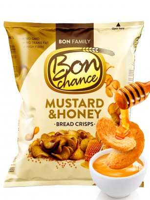 Chips de Pan Crujiente con Mostaza y Miel | Bon Chance 120 grs.