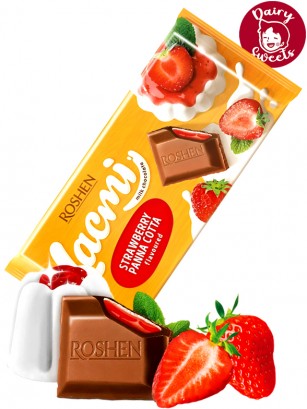 Chocolate Roshen de Pannacotta de Fresa | Dairy Sweets 90 grs.