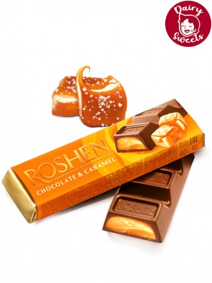 Chocolatina Roshen con Caramelo Salty | Dairy Sweets 30 grs.