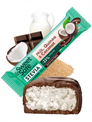 Chocolatina con Leche, Quinoa y Coco | Sin Azúcar 25 grs.