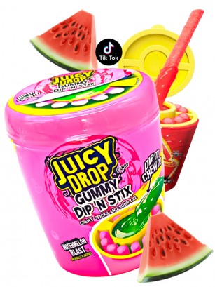 Chuches Ácidas Dip'N Stix Watermelon Blast | Juicy Drop 96 grs.