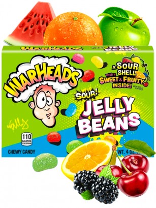 Chuches Ácidas | Warheads Jelly Beans Sabor Frutas Brasileñas 113 grs.