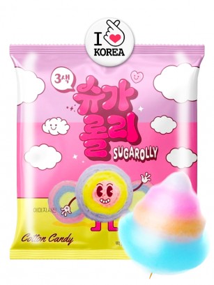 Algodón de Azúcar Coreano | Tricolor | Trisabor | Sugarolly 9 grs.