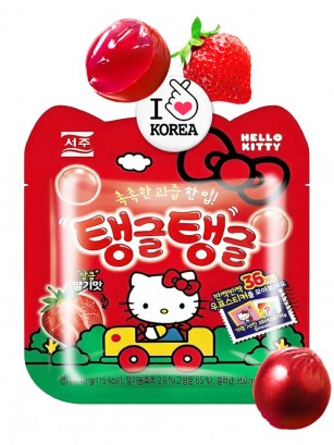 Chuches Coreanas de Fresa | Incluye Pegatina de Hello Kitty 40 grs.