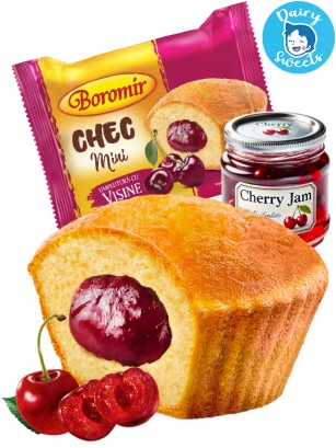 Pastelito Muffin de Mermelada de Guindas | Dairy Sweets 50 grs.