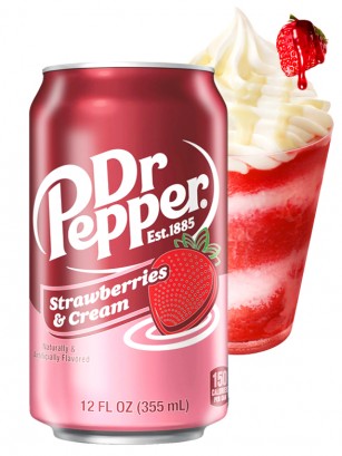 Dr. Pepper Fresas con Nata | 355 ml.