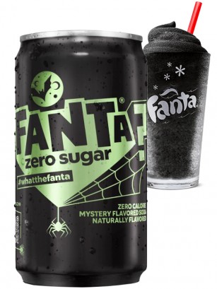 Fanta Zero Black |  Sabor Misterio What The Fanta 355 ml.