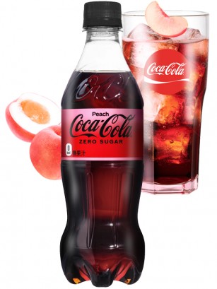 Coca Cola Japonesa | Melocotón Momo Rosado | Zero 500 ml.