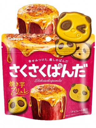 Galletas Saku Panda Boniato Taro con Chocolate y Caramelo Salty 38g.