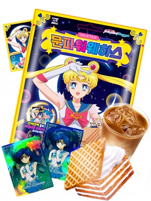 Mini Wafers Coreanos rellenos de Té con Leche | Sailor Moon 40 grs.