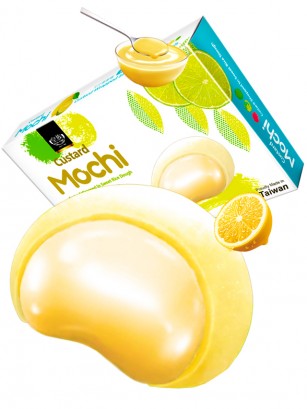 Mochis Daifuku de Crema Pastelera al Limón | Custard Mochis 168 grs