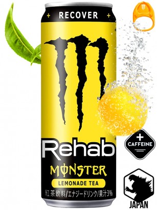 Bebida Energética Japón Monster Rehab Recover Tea Lemonade | + Cafeína | Anilla Dorada | 355 ml.