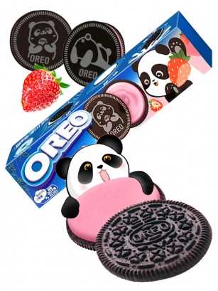 Oreo Panda rellenas de Crema de Fresa 116 grs
