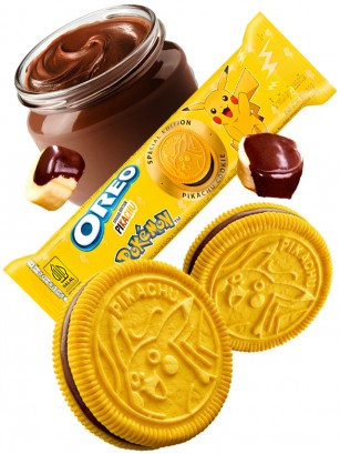 Galletas Oreo Golden con Crema de Choco-Banana | Edición Pikachu 119 grs.