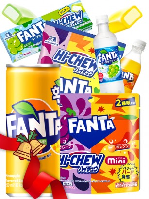 Caramelos Blandos Hi Chew Fanta y Bebida Fanta PACK | Gift Navidad