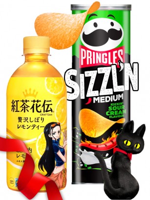 DUO PERFECTO One Piece Drink & Pringles Crema agria Picante | Oferta BLACK