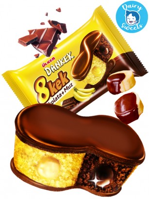 Doble Cupcake de Choco Banana y Dobles Cremas | Dairy Sweets 55g.