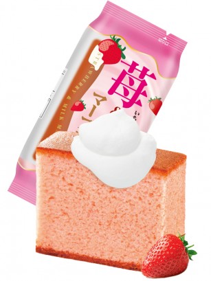 Bizcocho estilo Castella de Nagasaki de Leche y Fresa | 90 grs.