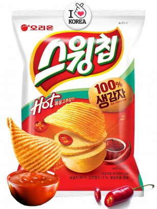 Chips Onduladas Coreanas Sabor Salsa Gochujang 60 grs.