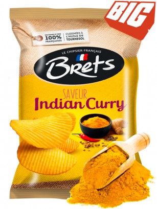 Patatas Fritas Onduladas Sabor Indian Curry | Brets Gourmet 125 grs.