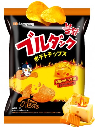 Patatas Chips Buldak con 4 Quesos | Xtra Hot | Edic. Japonesa 55g.