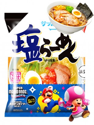 Fideos Ramen Donburi Pollo Shio | Super Mario Bros. Wonder | Receta de Sapporo 100 grs.