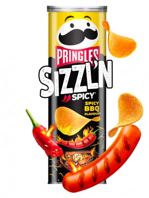 Pringles Sizzl'n Spicy BBQ 180 grs. | Picante
