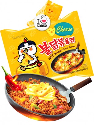 Fideos Ramen Coreano Salteado Wok Queso ULTRA HOT Chicken | Buldak | Bag