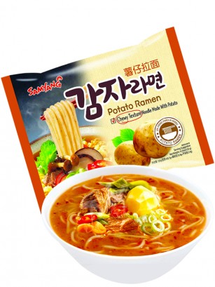 Fideos Ramen Coreanos de Patata, Carne y Verduras | Receta Samyang