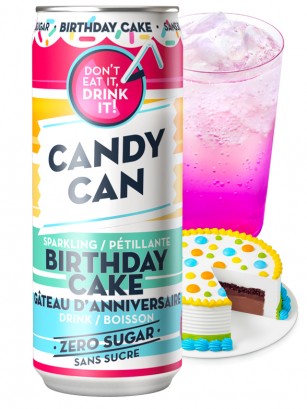Refresco de Tarta de Cumpleaños | Candy Can | Sin Azúcar 330 ml.
