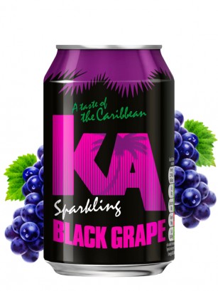 Refresco Sparkling de Uva Negra | KA Caribbean 330 ml.
