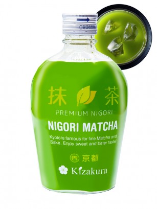 Sake de Kyoto Nigori con Matcha 300 ml.