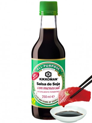 Salsa de Soja Kikkoman | Baja en Sal 250 ml.