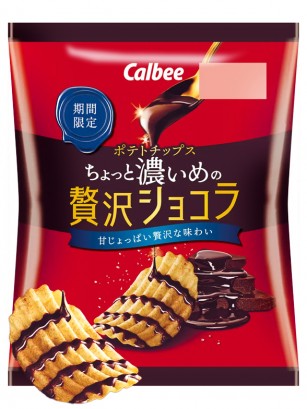 Patatas Calbee con Chocolate Luxury Salty 48g..