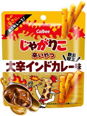 Sticks de Patata Jagariko Extra Hot Indian Curry | Calbee | 38g.