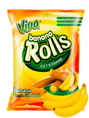 Roll Snacks rellenos de Crema de Banana 100 grs.