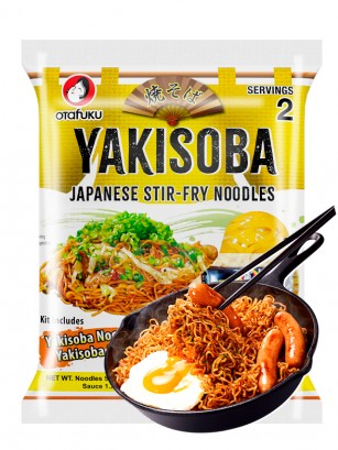 Fideos Yakisoba Frescos  con Salsa Otafuku | 2 Raciones | 370g.